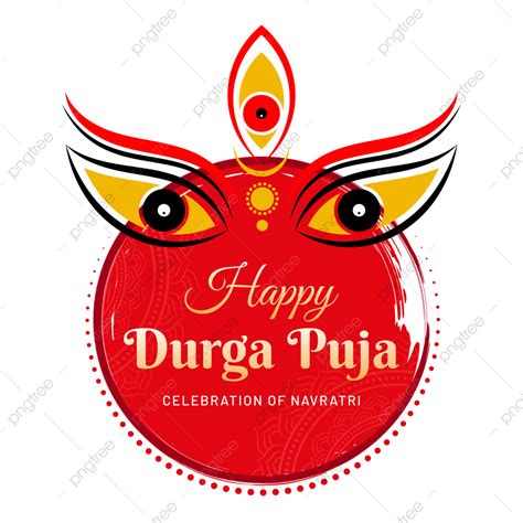 Feliz Navratri Festival Hindu Deusa Maa Durga Design Png Durga Puja