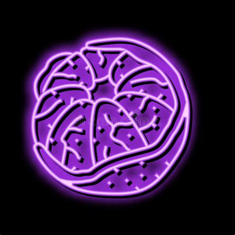 Peeled Mandarin Neon Glow Icon Illustration Stock Vector Illustration
