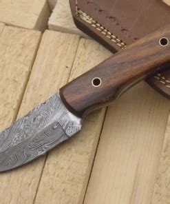 Custom Made Damascus Steel Skinning Knife Knife And Cutter