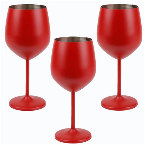 Stainless Steel Wine Glasses 18oz Wine Glasses Stainless Steel Wine Goblets For Party Office