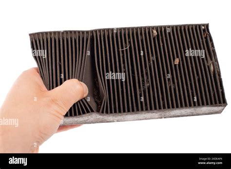 Dirty Air Filter For Car Cabin Stock Photo Alamy