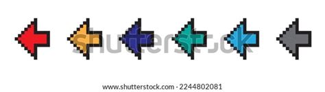 Pixel Arrow Pointer Icon Link Marker Stock Vector Royalty Free