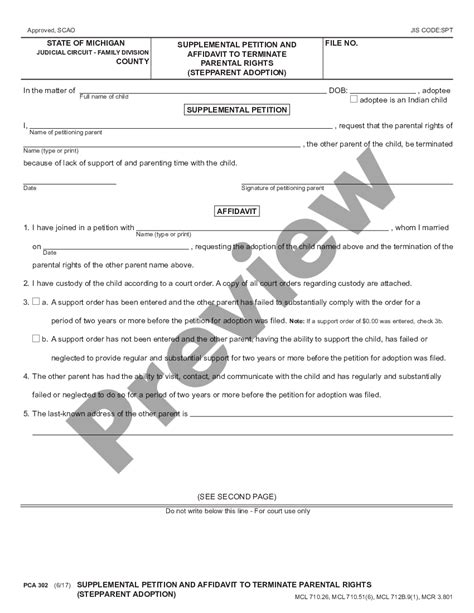 Texas Printable Termination Of Parental Rights Form Printable Word