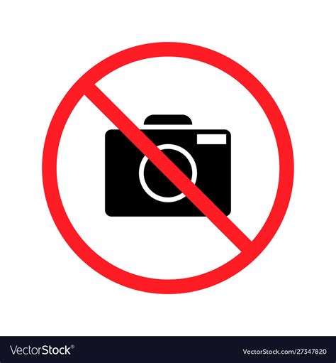 No taking pictures high quality prohibition sign Vector Image