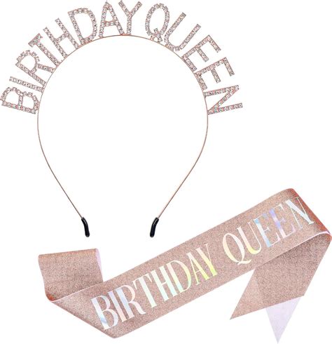 Amazon Oruola Birthday Sash And Crown Birthday Queen Sash And