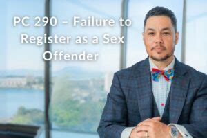 PC 290 Failure To Register As A Sex Offender In California
