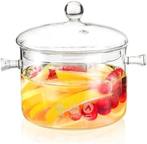 Jucoan L Oz Glass Saucepan With Cover Heat Resistant Glass Simmer