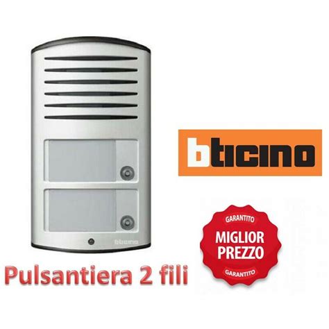 Pulsantiera Citofono Esterno Linea 2000 2 Fili 1 Tasto Bticino 342911