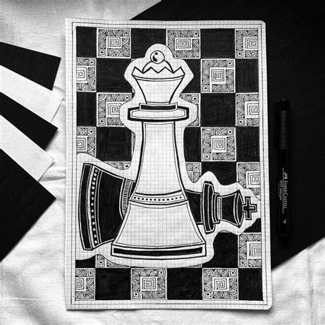 A chess board Mandala Art | Mandala art lesson, Fruit art drawings ...