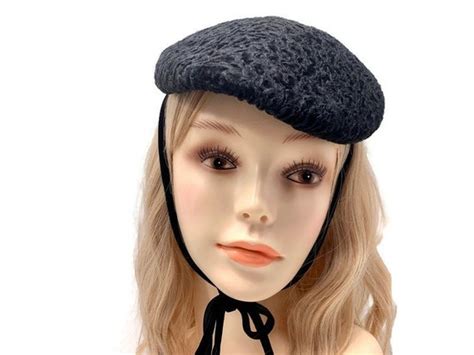 Black Persian Lamb Hat Vintage 1940s Bergdorf Goodma Gem