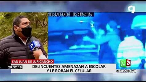 Sjl Delincuente Amenaza Con Un Cuchillo A Escolar Y Le Roba Su Celular