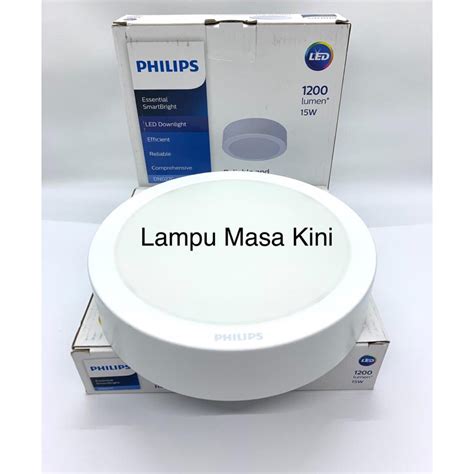 Jual Philips Lampu Downlight Led Panel Bulat 15 Watt Outbow Cahaya Putih Shopee Indonesia