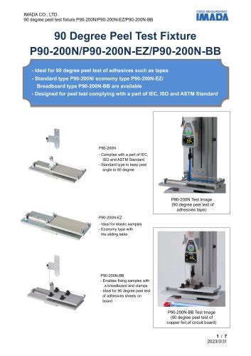 Peel Testing System Imada Pdf Catalogs Technical Documentation