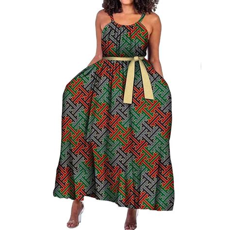 BintaRealWax African Dresses For Women African Wax Print Dresses Floral