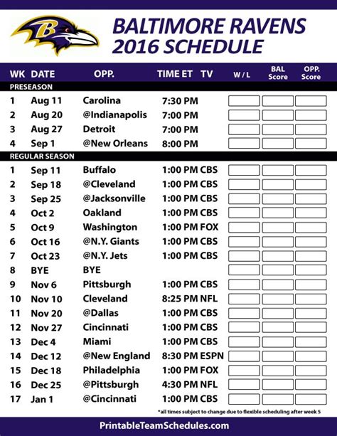 Ravens Schedule 2024 Printable Pdf Free Download Danita Kissie