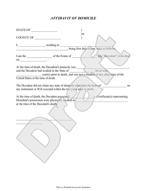Affidavit Of Domicile Fillable Printable Pdf Forms Handypdf Porn