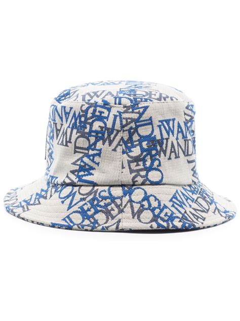 JW Anderson Logo Jacquard Bucket Hat Farfetch