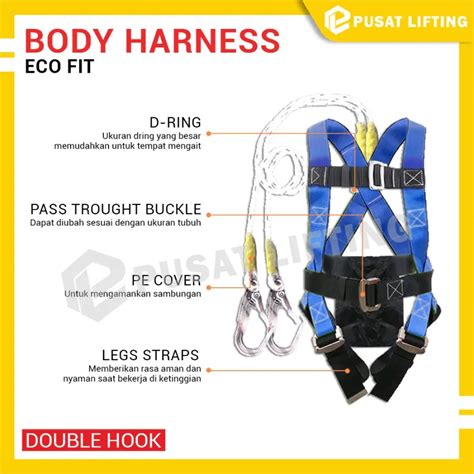 Jual Full Body Harness Double Hook Ecofit GOSAVE Pusat Lifting Equipment