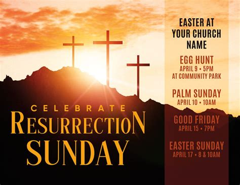 Resurrection Sunday Invitecard Church Invitations Outreach Marketing