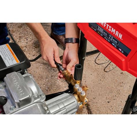 Craftsman 3300 Psi 23 Gpms Cold Water Gas Pressure Washer With 5 Spray Tips Cmxgwas020736 At