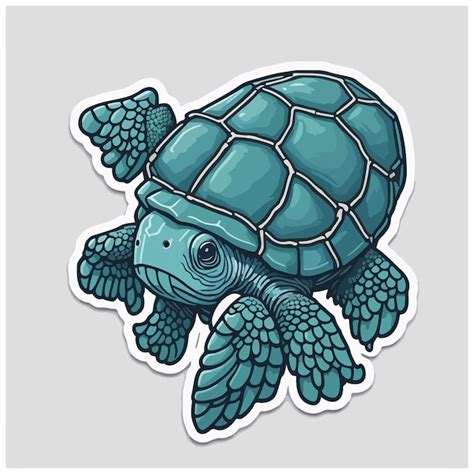Premium Vector Cartoon Cute Turtle White Background