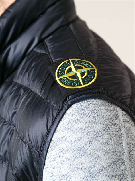 Stone Island Classic Padded Gilet In Blue For Men Lyst