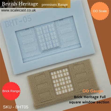 Oo Gauge Model Railway Brick Heritage Full Square Window And Base