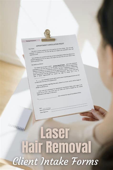 Laser Hair Removal Client Intake Forms Editable In Canva Template