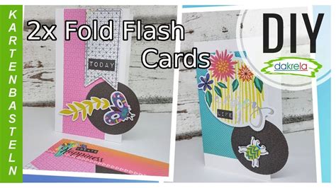 2 Fold Flash Cards schnelle Karten basteln mit Designpapier für