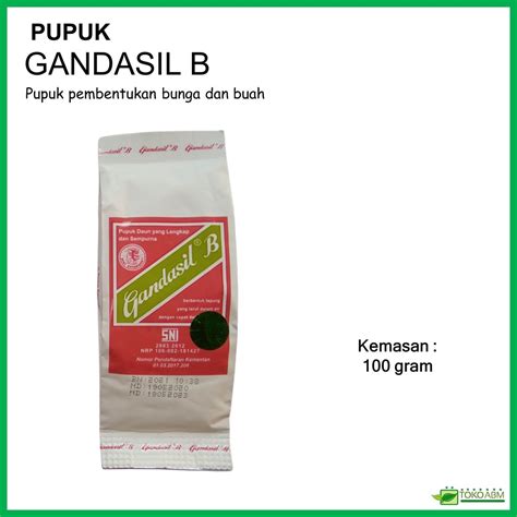 Jual Pupuk Gandasil B Pupuk Bunga Dan Buah Kemasan 100 Gram Original