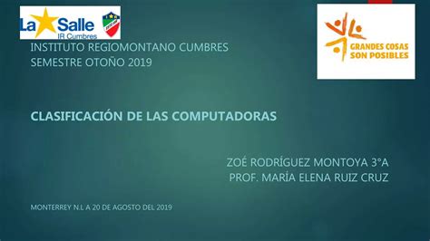 Clasificacion De Las Computadoras Ppt Descarga Gratuita