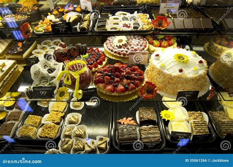 Gourmet Desserts In Grocery Store Stock Photo Image Of Food Shop