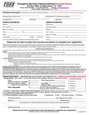 Fillable Online Teexweb Tamu Registration Form W New Logo Fax Email