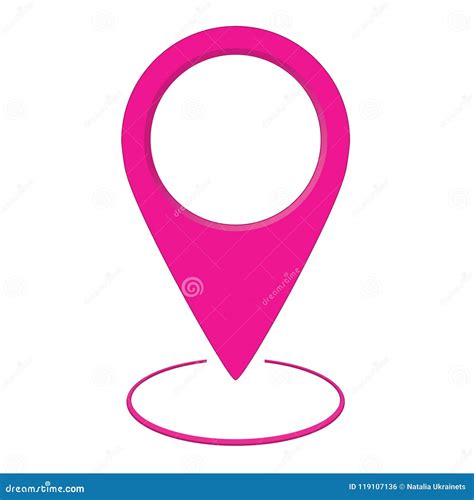 Pink Location icon stock vector. Illustration of background - 119107136