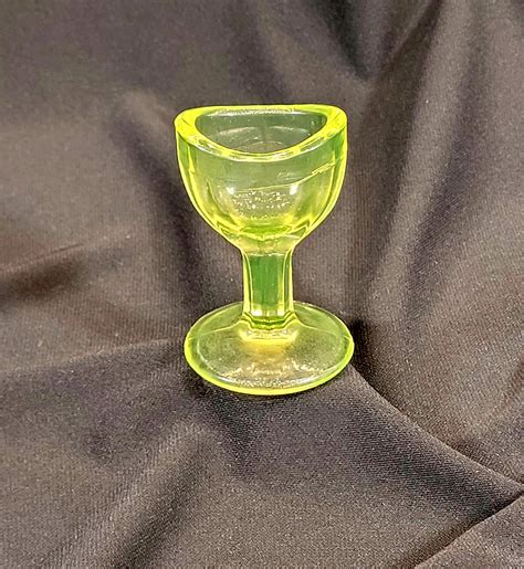 Antique Vintage Uranium Glass Eye Wash Bath Rinse Cup C 1930 Etsy