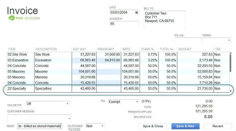 Time And Material Invoice Template