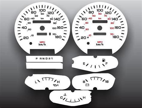 Buy 1967 1968 Ford Mustang METRIC KPH KMH Instrument Cluster White Face