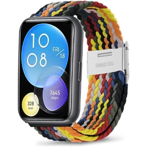 Bracelet Compatible Avec Huawei Watch Fit Tress E Nylon Sport