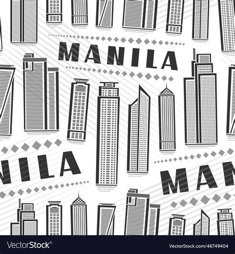 Manila seamless pattern Royalty Free Vector Image