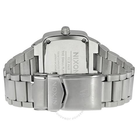 Nixon Small Player White Dial Stainlesss Steel Ladies Watch A300100