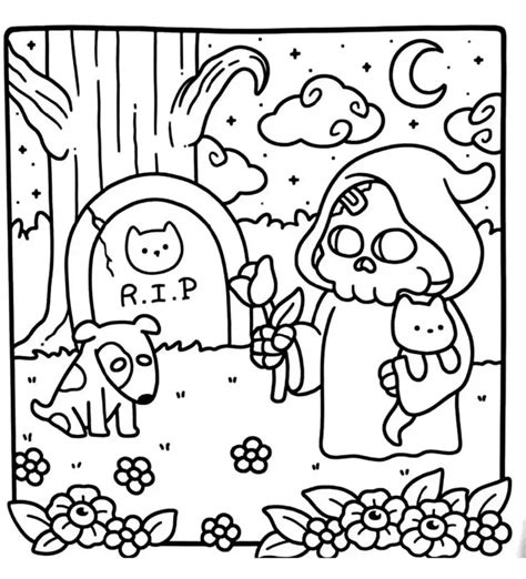 Desenhos Spooky Cutie Para Colorir E Imprimir Pdf Gratis