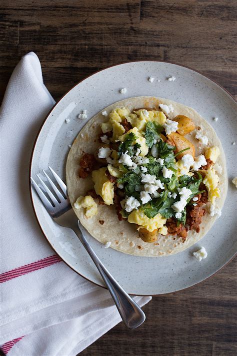 Chorizo Potato Breakfast Tacos Chez Us