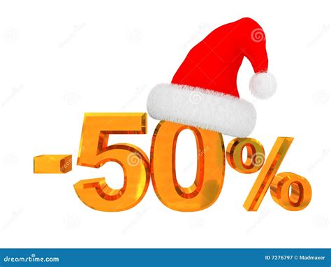 50 percent discount stock illustration. Illustration of christmas - 7276797
