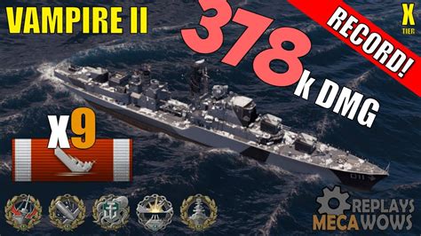 Record Vampire Ii Kills K Damage World Of Warships Gameplay