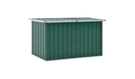 Green Galvanised Steel Garden Storage Box Large