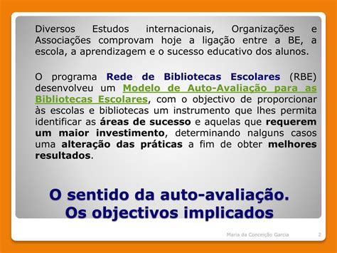 PPT A AUTO AVALIAÇÃO DA BIBLIOTECA ESCOLAR BE PowerPoint