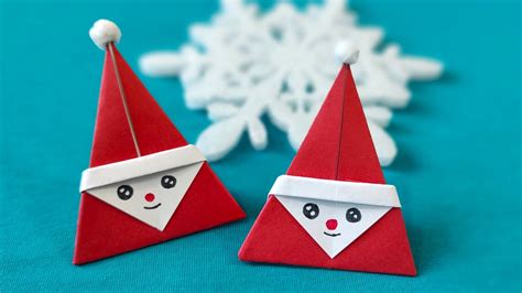 Babbo Natale Di Carta Decorazione Natalizia Semplice Origami Gioco Di