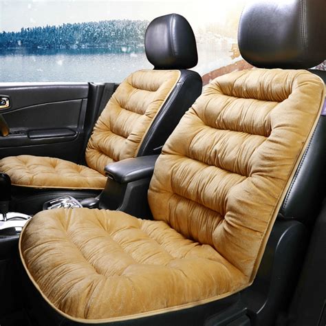 Warm Car Seat Cover Universal Winter Plush Cushion Faux Fur Material F