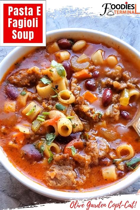 Olive Garden Copycat Pasta E Fagioli Instant Pot Artofit