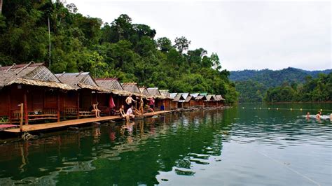 Floating Raft Houses On Cheow Lan Lake Khao Sok National Park YouTube